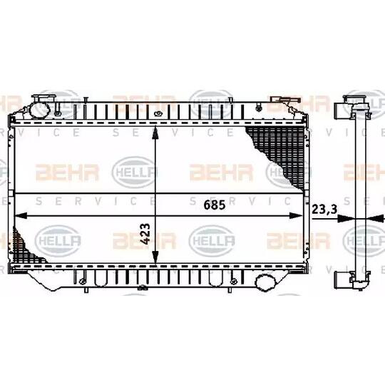 8MK 376 706-441 - Radiator, engine cooling 