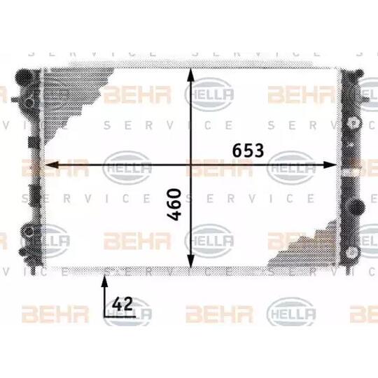 8MK 376 718-691 - Radiaator, mootorijahutus 