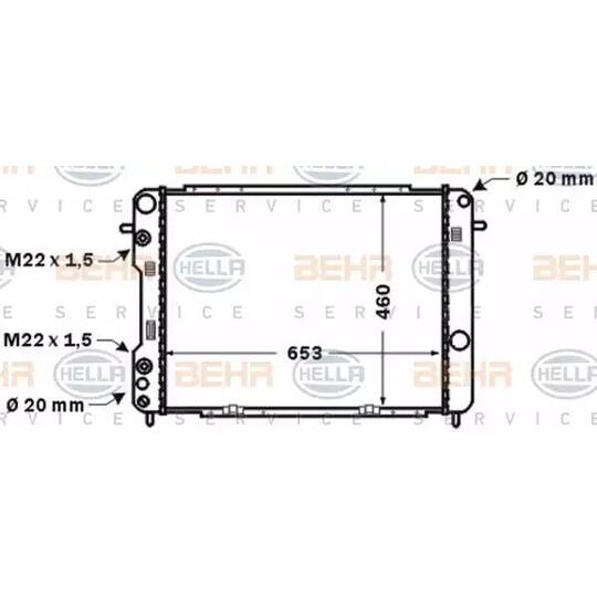 8MK 376 771-261 - Radiaator, mootorijahutus 