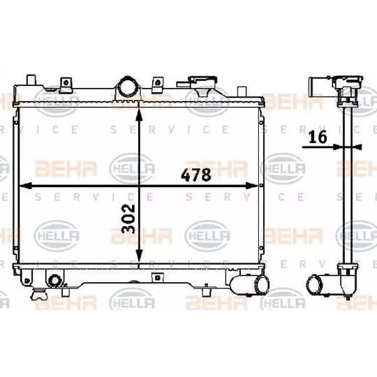 8MK 376 708-191 - Radiator, engine cooling 