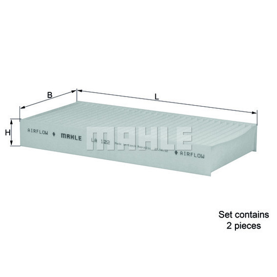 LA 122/S - Filter, kupéventilation 