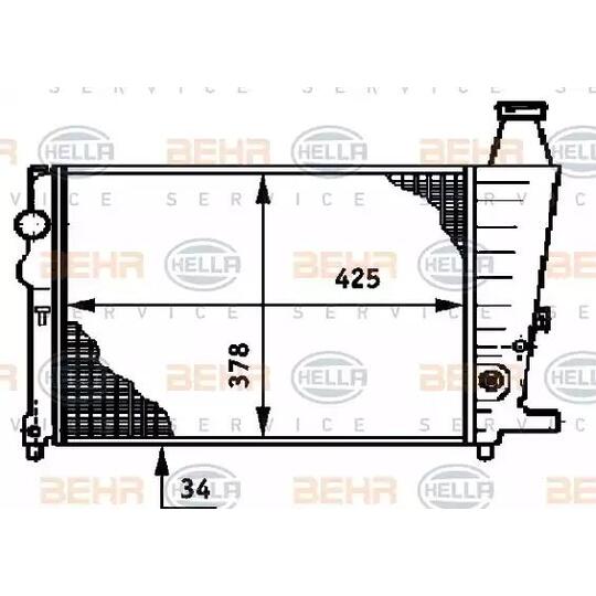 8MK 376 719-401 - Radiaator, mootorijahutus 