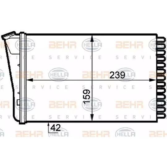 8FH 351 313-291 - Heat Exchanger, interior heating 