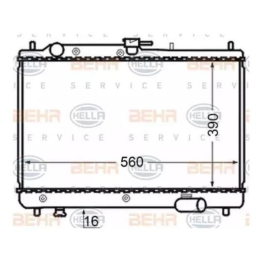 8MK 376 727-751 - Radiator, engine cooling 