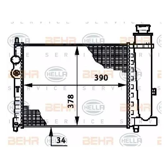 8MK 376 719-581 - Radiaator, mootorijahutus 