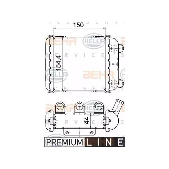 8MK 376 765-231 - Radiaator, mootorijahutus 