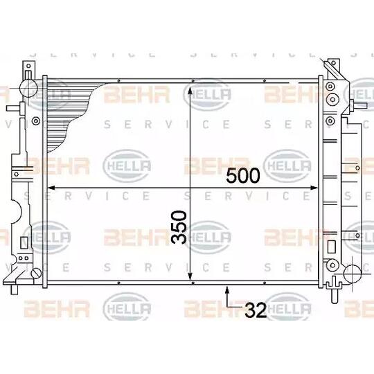 8MK 376 772-381 - Radiator, engine cooling 