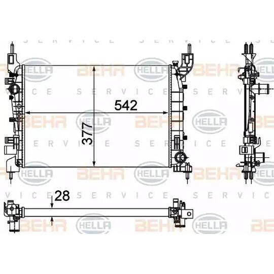 8MK 376 756-521 - Radiator, engine cooling 