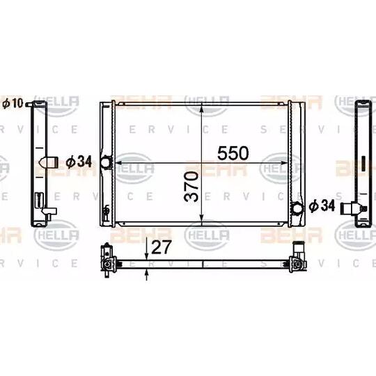 8MK 376 790-151 - Radiator, engine cooling 