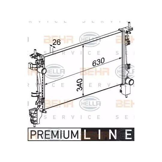 8MK 376 754-711 - Radiator, engine cooling 