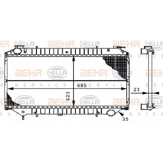 8MK 376 706-421 - Radiator, engine cooling 