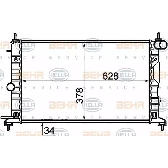 8MK 376 718-731 - Radiator, engine cooling 