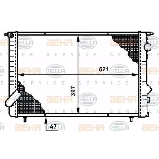 8MK 376 708-471 - Radiaator, mootorijahutus 