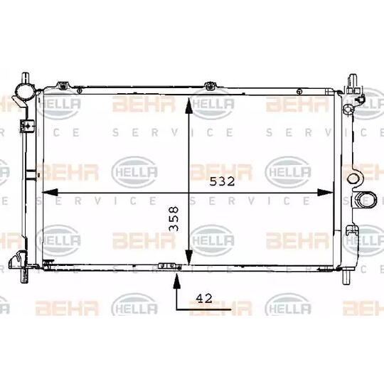 8MK 376 711-764 - Radiator, engine cooling 