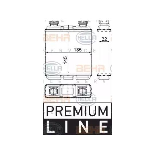 8FH 351 315-481 - Heat Exchanger, interior heating 