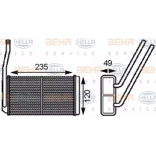 8FH 351 000-161 - Heat Exchanger, interior heating 