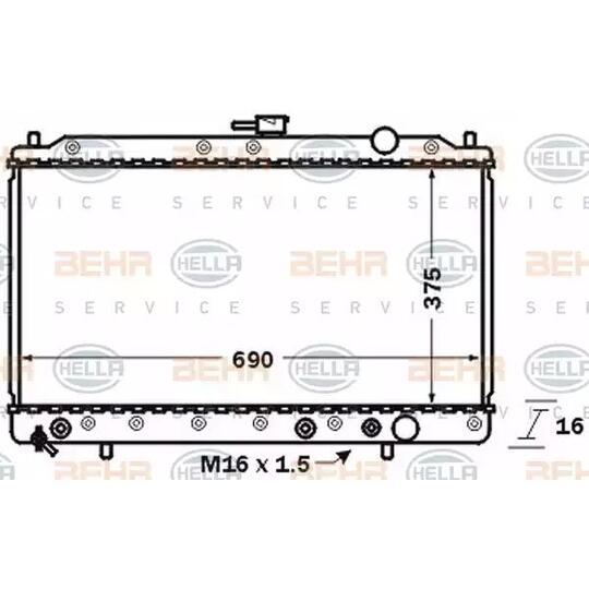 8MK 376 727-501 - Radiator, engine cooling 