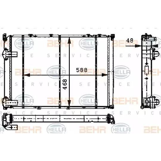 8MK 376 717-371 - Radiator, engine cooling 