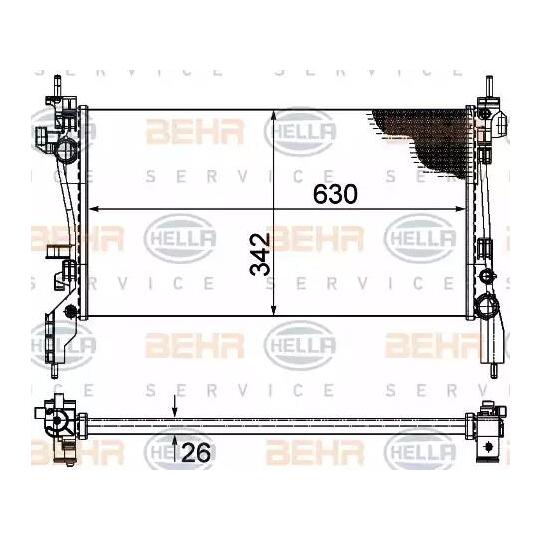 8MK 376 754-564 - Radiator, engine cooling 