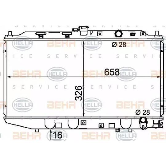 8MK 376 706-681 - Radiator, engine cooling 