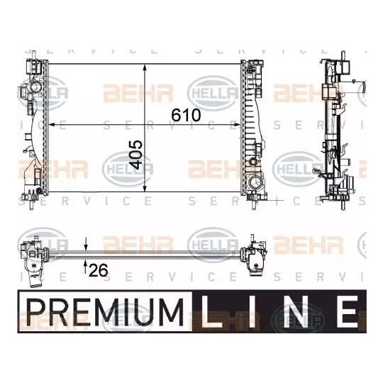 8MK 376 756-261 - Radiator, engine cooling 