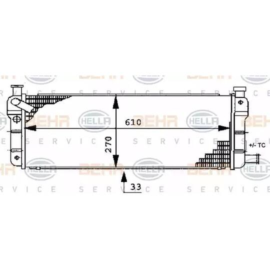 8MK 376 716-131 - Radiaator, mootorijahutus 