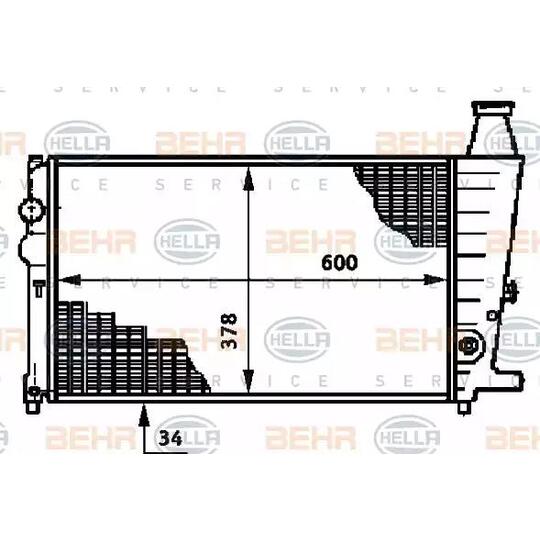 8MK 376 719-381 - Radiator, engine cooling 