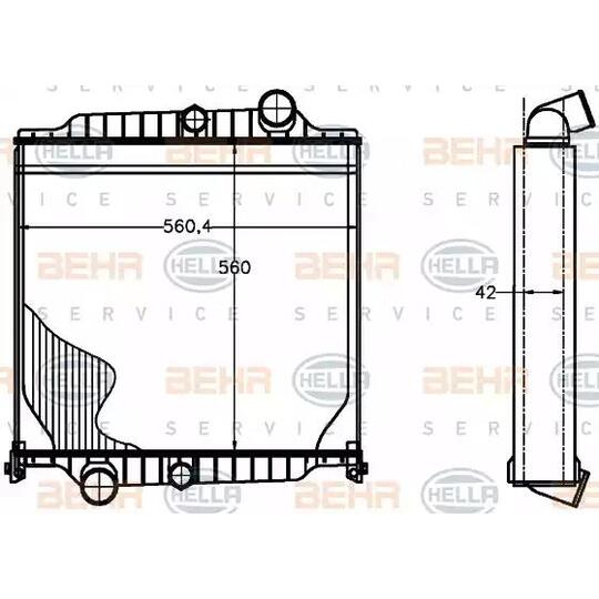 8MK 376 758-081 - Radiator, engine cooling 