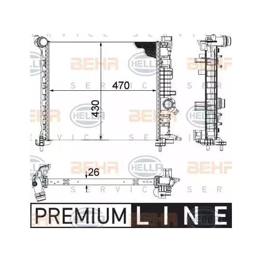 8MK 376 756-461 - Radiator, engine cooling 