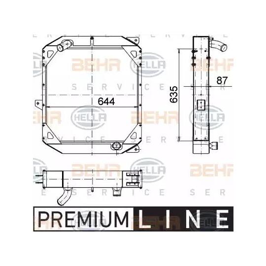 8MK 376 774-581 - Radiator, engine cooling 