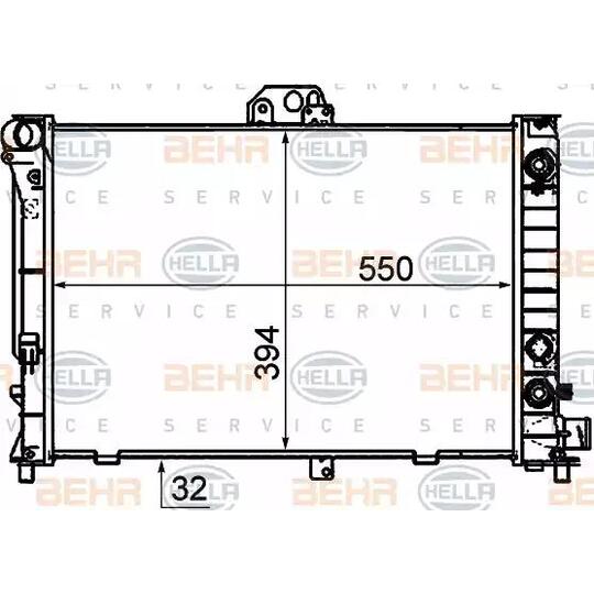 8MK 376 772-361 - Radiator, engine cooling 