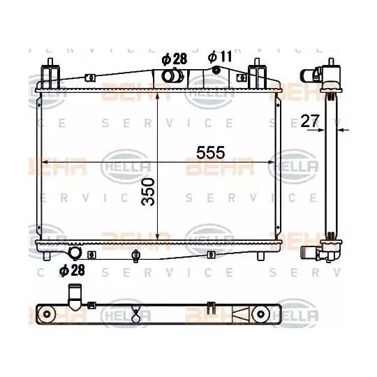 8MK 376 790-401 - Radiaator, mootorijahutus 