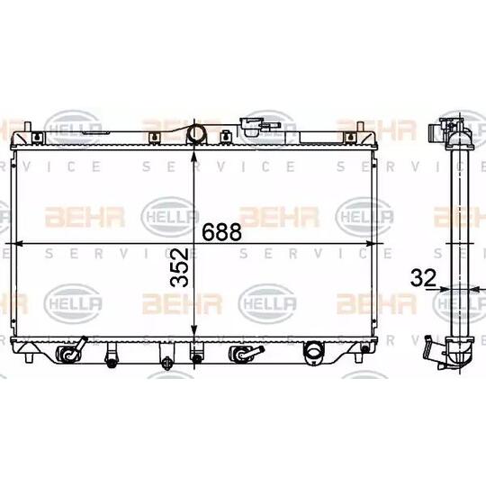 8MK 376 708-311 - Kylare, motorkylning 