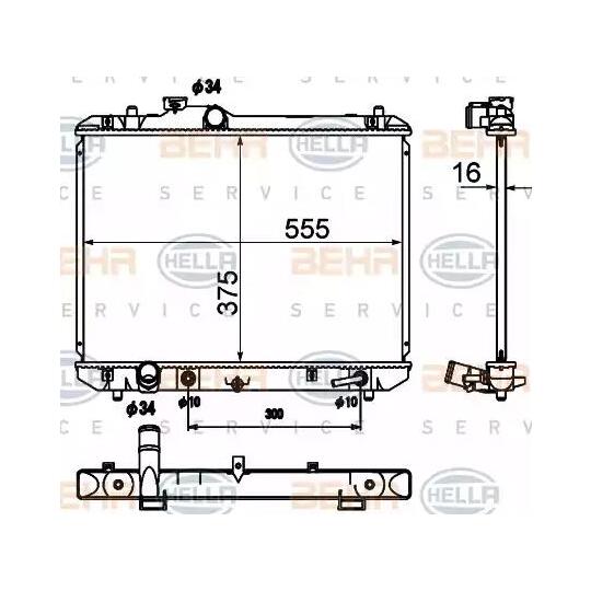 8MK 376 790-231 - Radiator, engine cooling 