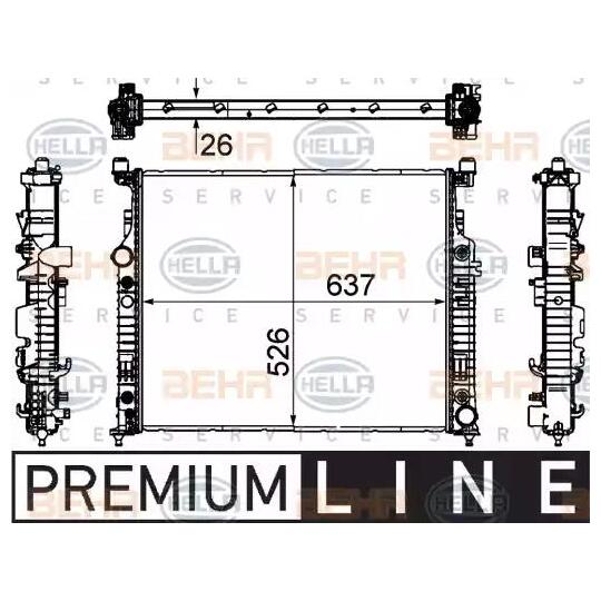 8MK 376 781-571 - Radiator, engine cooling 