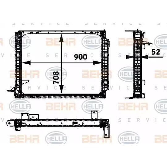 8MK 376 722-391 - Radiator, engine cooling 