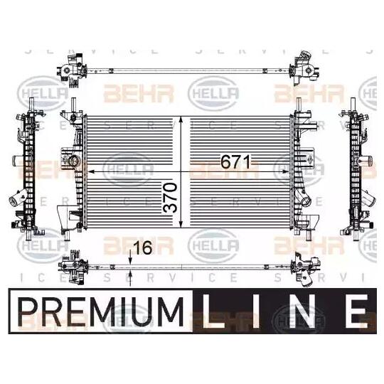 8MK 376 783-601 - Radiator, engine cooling 