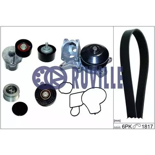 55095801 - Water Pump + V-Ribbed Belt Set 