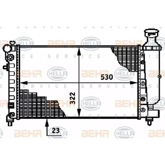 8MK 376 719-791 - Radiaator, mootorijahutus 