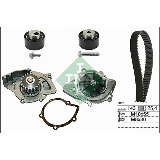 530 0368 30 - Water Pump & Timing Belt Set 