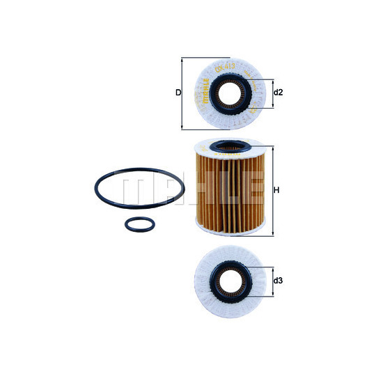 OX 413D1 - Oil filter 