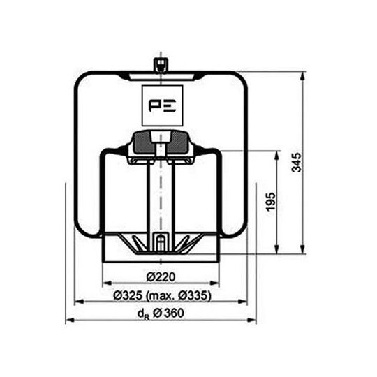 084.115-72A - Boot, air suspension 