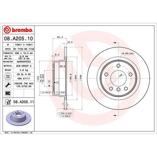 08.A205.10 - Brake Disc 