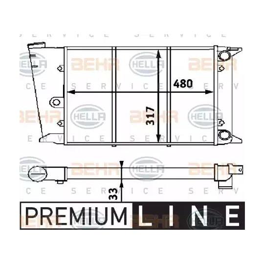 8MK 376 715-221 - Radiator, engine cooling 