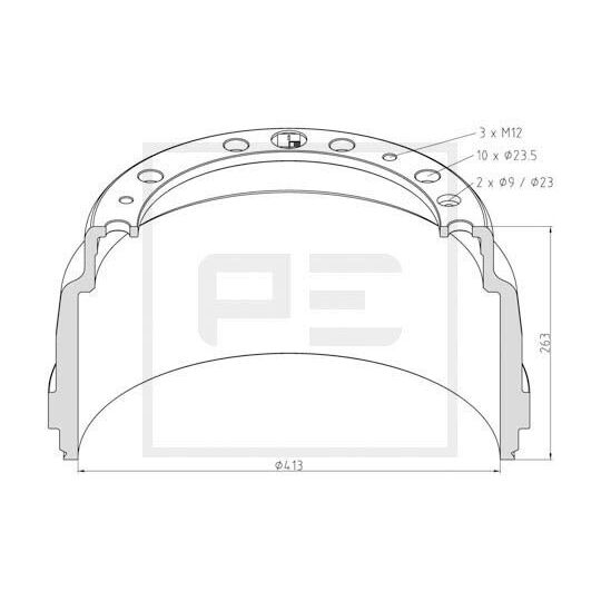 126.091-00A - Brake Drum 