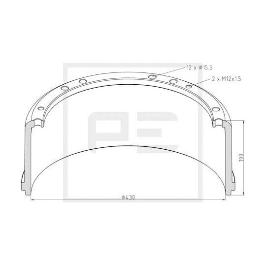 016.406-00A - Brake Drum 