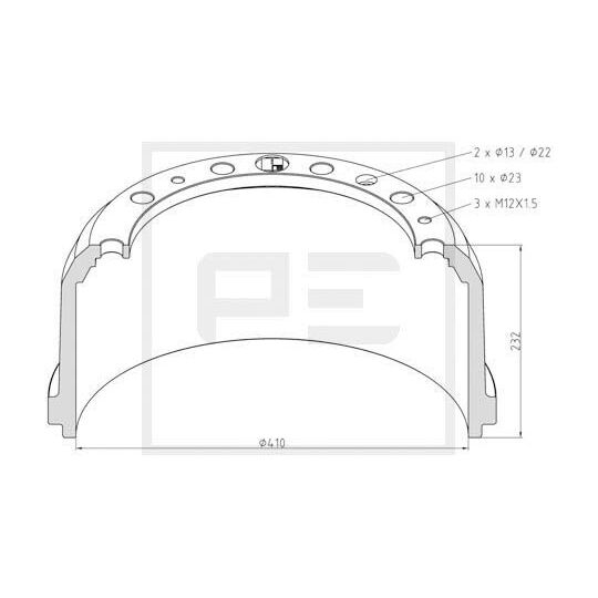 036.414-00A - Brake Drum 