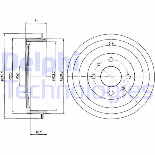 BF366 - Brake Drum 