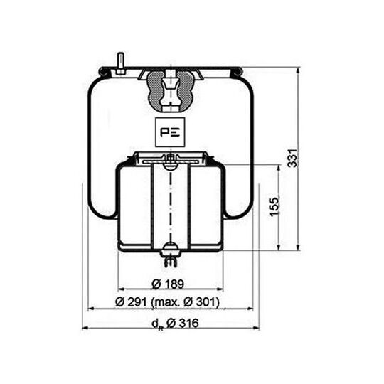 084.109-71A - Boot, air suspension 