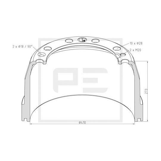 146.132-00A - Brake Drum 